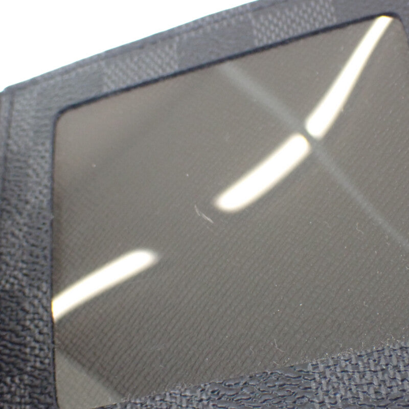 路易威登 LOUIS VUITTON Amerigo NM 對開錢包 N60053 Damier Graphite 兩折錢包 黑色 男士【二手】【S級】