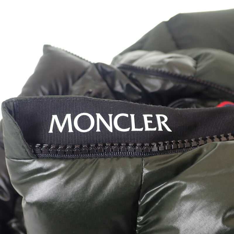 モンクレール MONCLER DAMAVAND GIUBBOTTO 1 H20911A00234_54A81 ダウンジャケット ポリエステル オリーブグリーン カーキ ブラック金具 メンズ【中古】【ABランク】