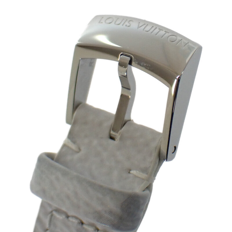 ルイヴィトン LOUIS VUITTON タンブール スリム Q12MGZ 腕時計 ステンレススチール レザー クオーツ ホワイト文字盤 レディース【中古】【ABランク】