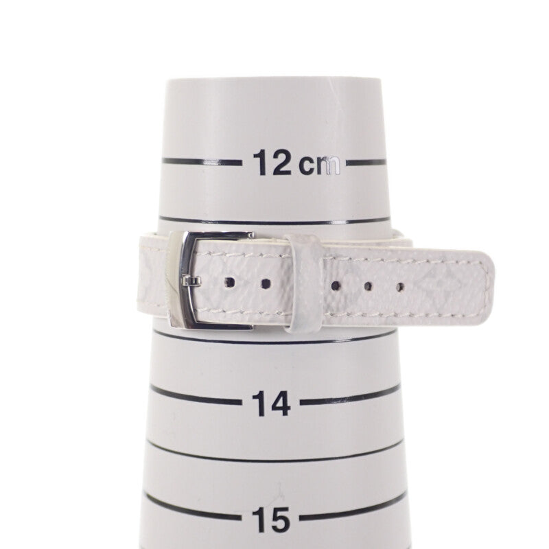 ルイヴィトン LOUIS VUITTON タンブール スリム Q12MGZ 腕時計 ステンレススチール レザー クオーツ ホワイト文字盤 レディース【中古】【ABランク】