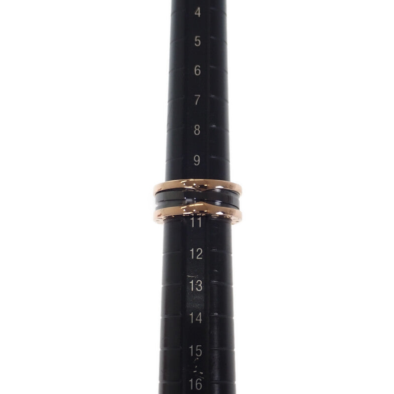 ブルガリ BVLGARI ビーゼロワン 3バンド 10.5号 347045 リング K18ピンクゴールド セラミック ブラック 51 レディース メンズ【中古】【Aランク】