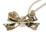 【中古】ミキモト MIKIMOTO リボンパールペンダント ネックレス K18イエローゴールド レディース【Aランク】