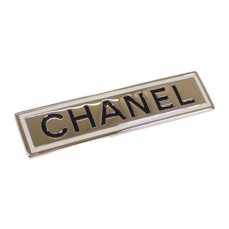 シャネル CHANEL ロゴプレート B21B刻印 ブローチ メタル ゴールド 