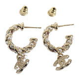 【中古】シャネル CHANEL CC ツイストフープ A23B ピアス メタル ゴールド レディース【ABランク】