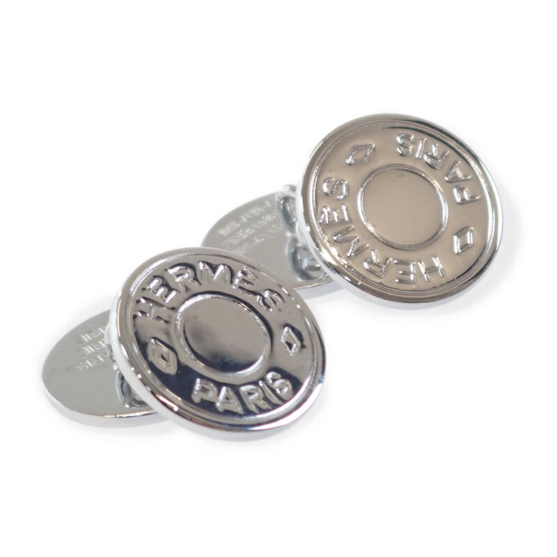 エルメス HERMES セリエ カフリンクス カフス メタル シルバー メンズ【中古】【ABランク】