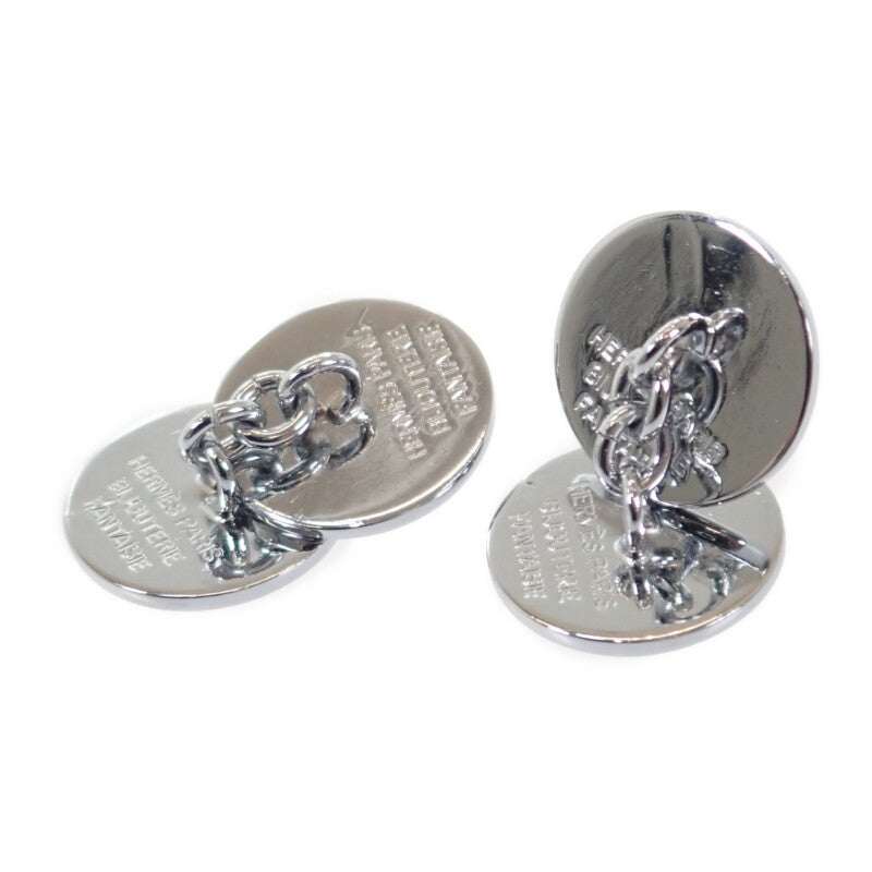 エルメス HERMES セリエ カフリンクス カフス メタル シルバー メンズ【中古】【ABランク】
