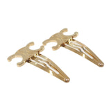 【中古】セリーヌ CELINE スナップ ヘアクリップ 2つセット 46Z656BSL.35OR ヘアアクセサリー メタル ブラス&スチール ゴールドフィニッシュ レディース【Aランク】