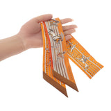 【中古】エルメス HERMES ツイリー Pani La Shar Pawnee パウニー族の首長 スカーフ シルク オレンジ レディース【Aランク】