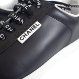 シャネル CHANEL ココマーク レザー 38 G34085 スニーカー カーフスキン ブラック 25cm レディース【中古】【SAランク】