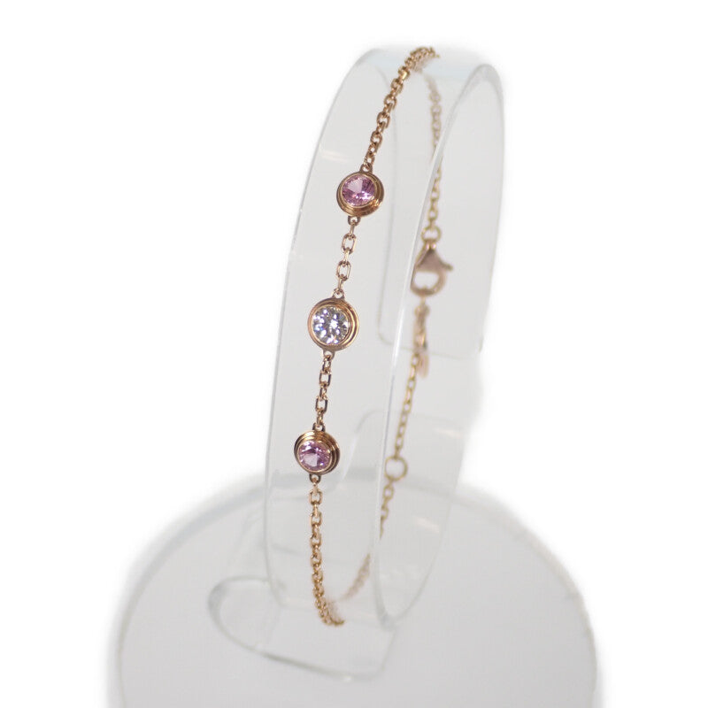 カルティエ CARTIER サフィールレジェドゥ ダムール B6038900 ブレスレット K18ピンクゴールド ダイヤモンド ピンクサファイア レディース【中古】【Aランク】