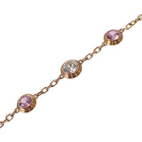 カルティエ CARTIER サフィールレジェドゥ ダムール B6038900 ブレスレット K18ピンクゴールド ダイヤモンド ピンクサファイア レディース【中古】【Aランク】