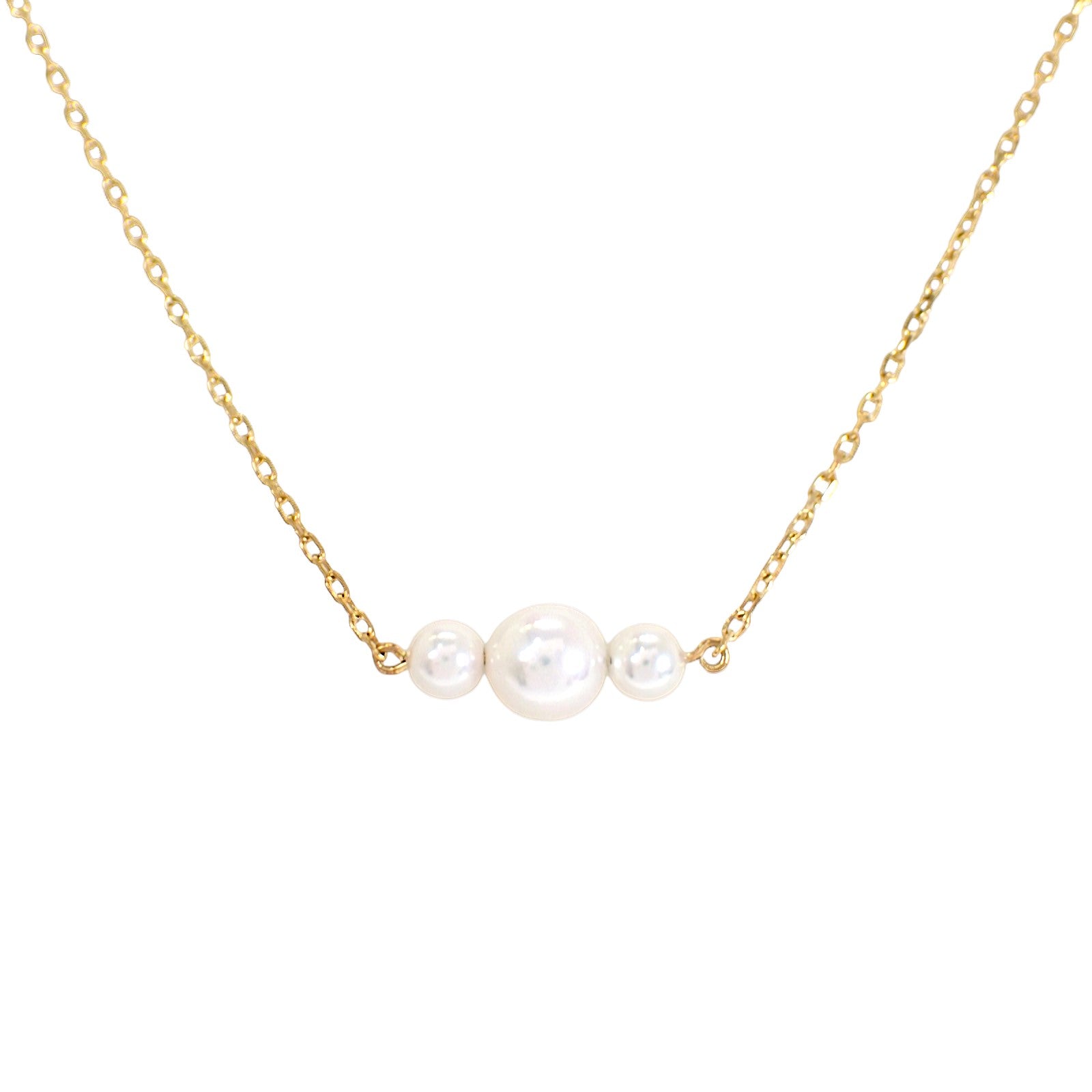 ミキモト MIKIMOTO パール ネックレス K18イエローゴールド アコヤ真珠