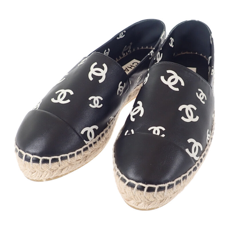 シャネル CHANEL CCエスパドリーユ 38 G38628_Y55871_K4265 スリッポン 