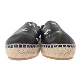 シャネル CHANEL CCエスパドリーユ 38 G38628_Y55871_K4265 スリッポン ラムスキン ブラック レディース【中古】【Aランク】