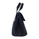 【中古】エルメス HERMES ヴァルパライソPM 2005年 ワールドフェスティバル限定 ハンドバッグ レザー トワルシェブロン ブラック シルバー金具 レディース【Aランク】