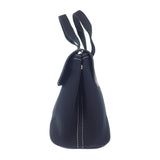 【中古】エルメス HERMES ヴァルパライソPM 2005年 ワールドフェスティバル限定 ハンドバッグ レザー トワルシェブロン ブラック シルバー金具 レディース【Aランク】