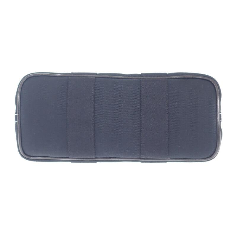 【中古】エルメス HERMES ヴァルパライソPM 2005年 ワールドフェスティバル限定 ハンドバッグ レザー トワルシェブロン ブラック シルバー金具 レディース【Aランク】