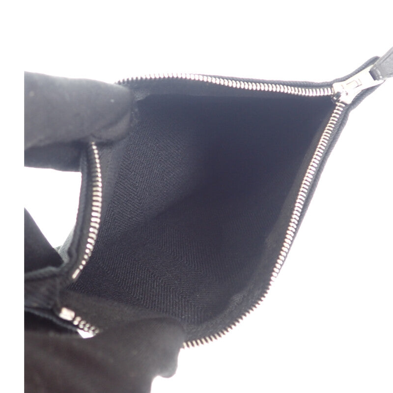 【中古】エルメス HERMES ヴァルパライソPM 2005年 ワールドフェスティバル限定 ハンドバッグ レザー トワルシェブロン ブラック シルバー金具 レディース【Aランク】