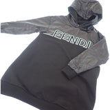 フェンディ FENDI ロゴ JF8541AG34 ワンピース コットン ポリエステル ブラック 12+ キッズ ガールズ【中古】【Aランク】