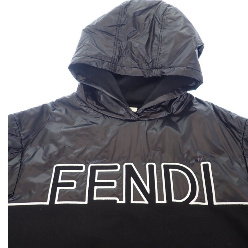 Fendi FENDI Logo JF8541AG34 One Piece Cotton Polyester Black 12+ Kids Girls【Used】【A Rank】