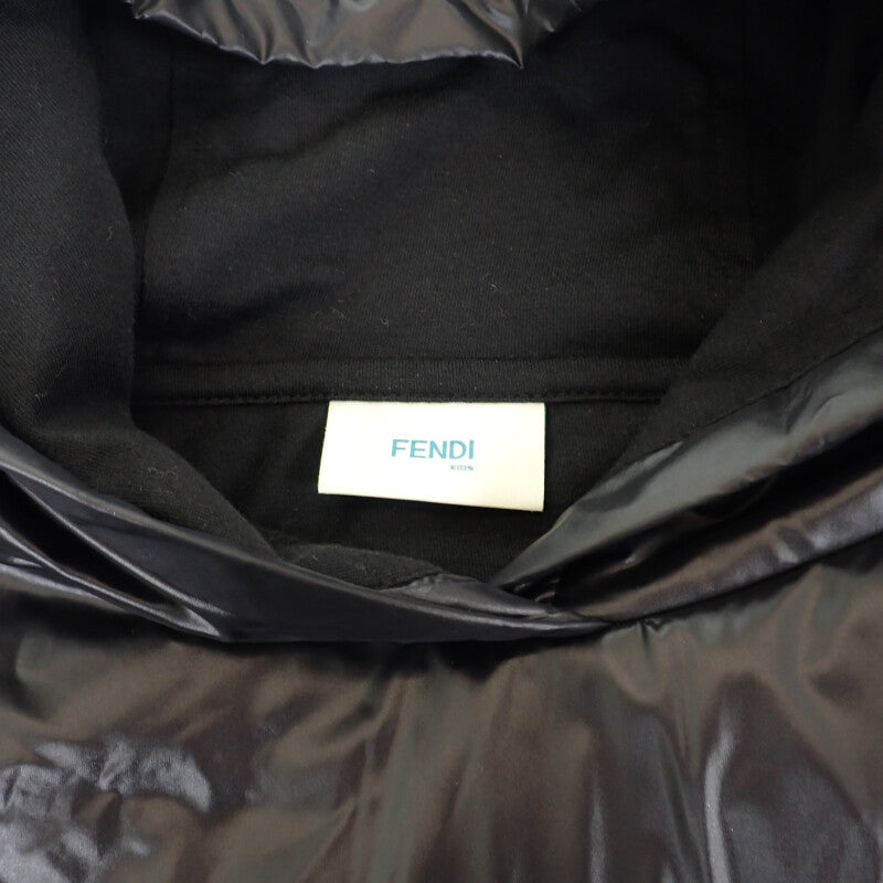 Fendi FENDI Logo JF8541AG34 One Piece Cotton Polyester Black 12+ Kids Girls【Used】【A Rank】