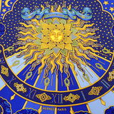 エルメス HERMES カレ90 CARPE DIEM 今日一日を楽しむ スカーフ シルク ブルー レディース【中古】【Aランク】