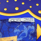 エルメス HERMES カレ90 CARPE DIEM 今日一日を楽しむ スカーフ シルク ブルー レディース【中古】【Aランク】