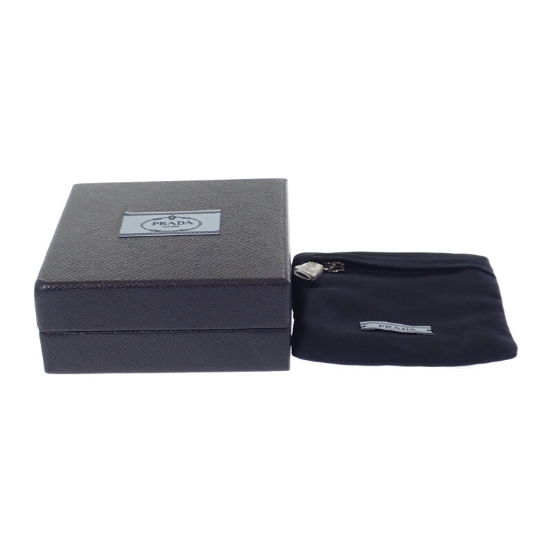 プラダ PRADA ヘアピン 1IF051 ヘアアクセサリー メタル ブラック シルバー レディース【中古】【Aランク】