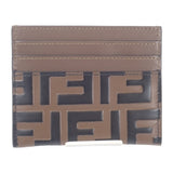 フェンディ FENDI FFダイヤモンド 8M0445ADYMF13VK カードケース レザー ブラウン ゴールド金具 レディース メンズ【中古】【SAランク】