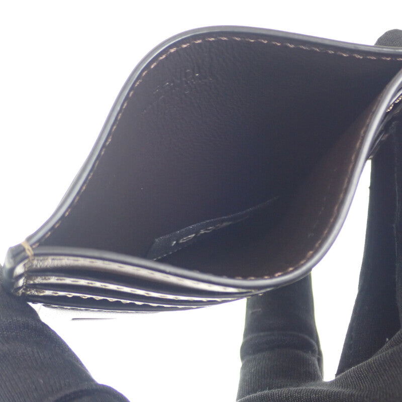 フェンディ FENDI FFダイヤモンド 8M0445ADYMF13VK カードケース レザー ブラウン ゴールド金具 レディース メンズ【中古】【SAランク】