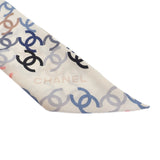 【中古】シャネル CHANEL ヘアバンド スカーフ シルク ホワイト マルチカラー レディース【Aランク】