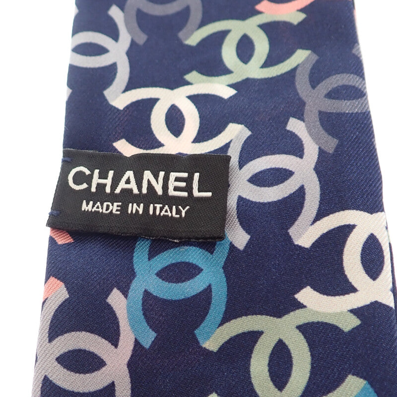 香奈兒 CHANEL COCO Mark 髮帶 絲巾 絲綢 海軍藍 多色 女款【中古】【A級品】