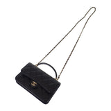 シャネル CHANEL マトラッセ フラップフォンケース AP3226 2WAYバッグ ショルダーバッグ ラムスキン ブラック ゴールド金具 レディース【中古】【Aランク】