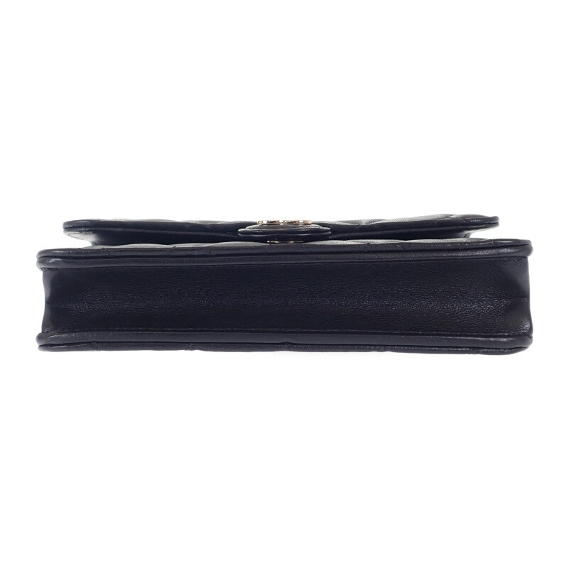 シャネル CHANEL マトラッセ フラップフォンケース AP3226 2WAYバッグ ショルダーバッグ ラムスキン ブラック ゴールド金具 レディース【中古】【Aランク】
