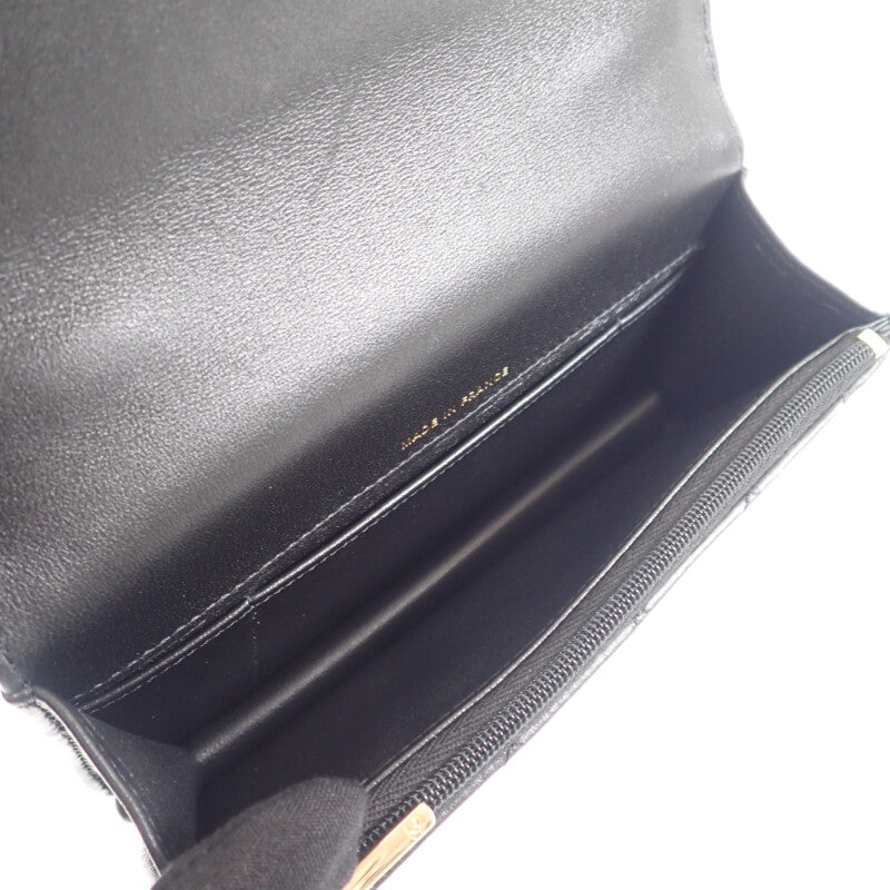 香奈兒 CHANEL Matelasse 翻蓋手機包 AP3226 2WAY包 肩背包 羊皮 黑色 金色五金 女士【中古】【A級品】