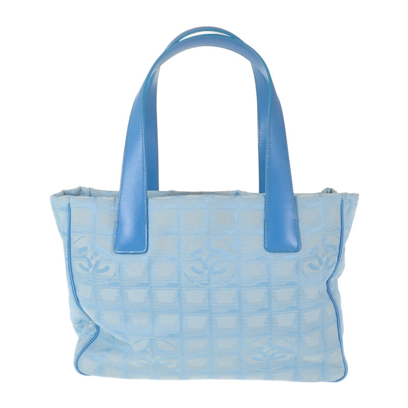 シャネル CHANEL ニュートラベルライントート PM トートバッグ ナイロン レザー ブルー レディース【中古】【Bランク】
