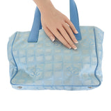 シャネル CHANEL ニュートラベルライントート PM トートバッグ ナイロン レザー ブルー レディース【中古】【Bランク】