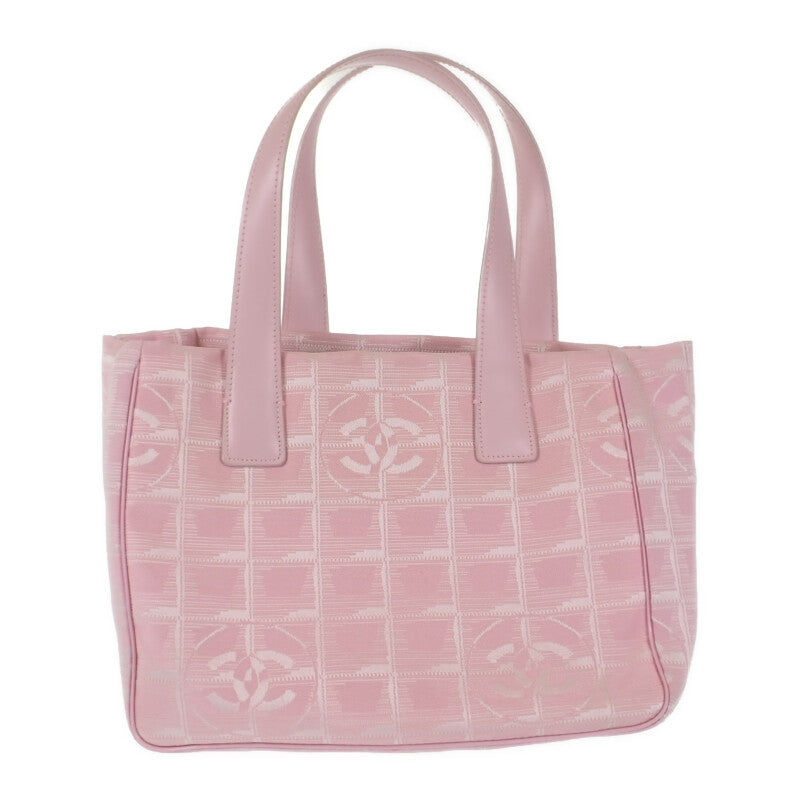 シャネル CHANEL ニュートラベルライントート TPM トートバッグ ナイロン レザー ピンク レディース【中古】【ABランク】