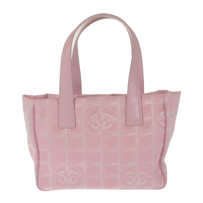 シャネル CHANEL ニュートラベルライントート TPM トートバッグ ナイロン レザー ピンク レディース【中古】【ABランク】