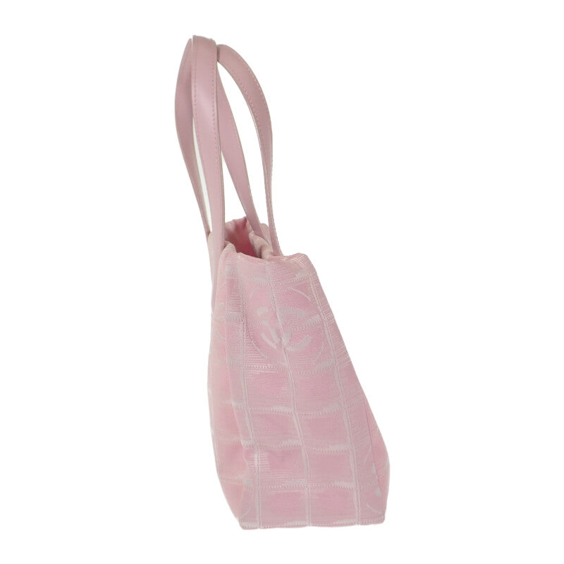 シャネル CHANEL ニュートラベルライントート TPM トートバッグ ナイロン レザー ピンク レディース【中古】【ABランク】