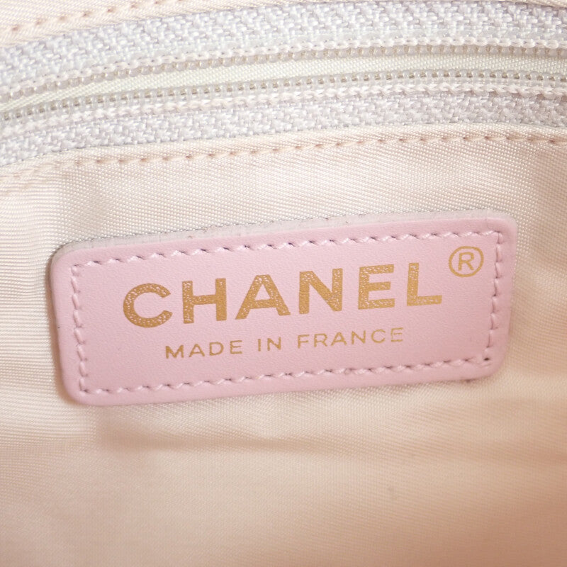 シャネル CHANEL ニュートラベルライントート TPM トートバッグ ナイロン レザー ピンク レディース【中古】【ABランク】
