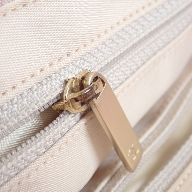 シャネル CHANEL ニュートラベルライントート TPM トートバッグ ナイロン レザー ピンク レディース【中古】【ABランク】