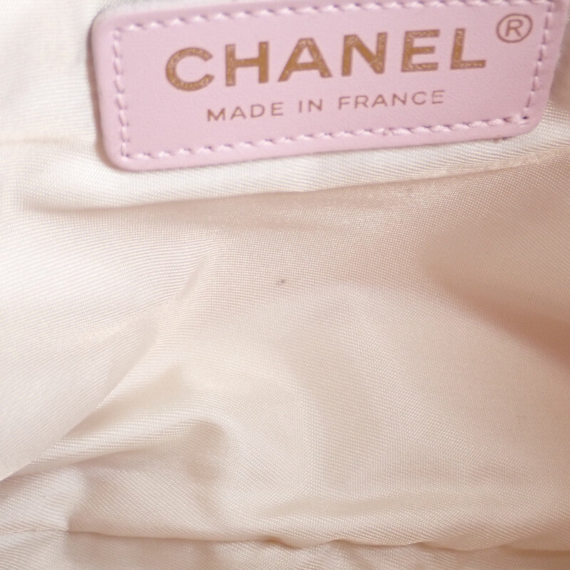 シャネル CHANEL ニュートラベルライントート TPM トートバッグ ナイロン レザー ピンク レディース【中古】【ABランク】