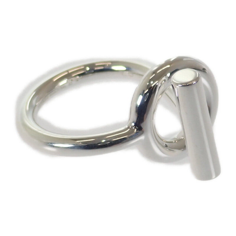 愛馬仕 HERMES Echappee MM 13號 H103658B00053 戒指 銀925 銀色 53 女款 男款【中古】【A級品】