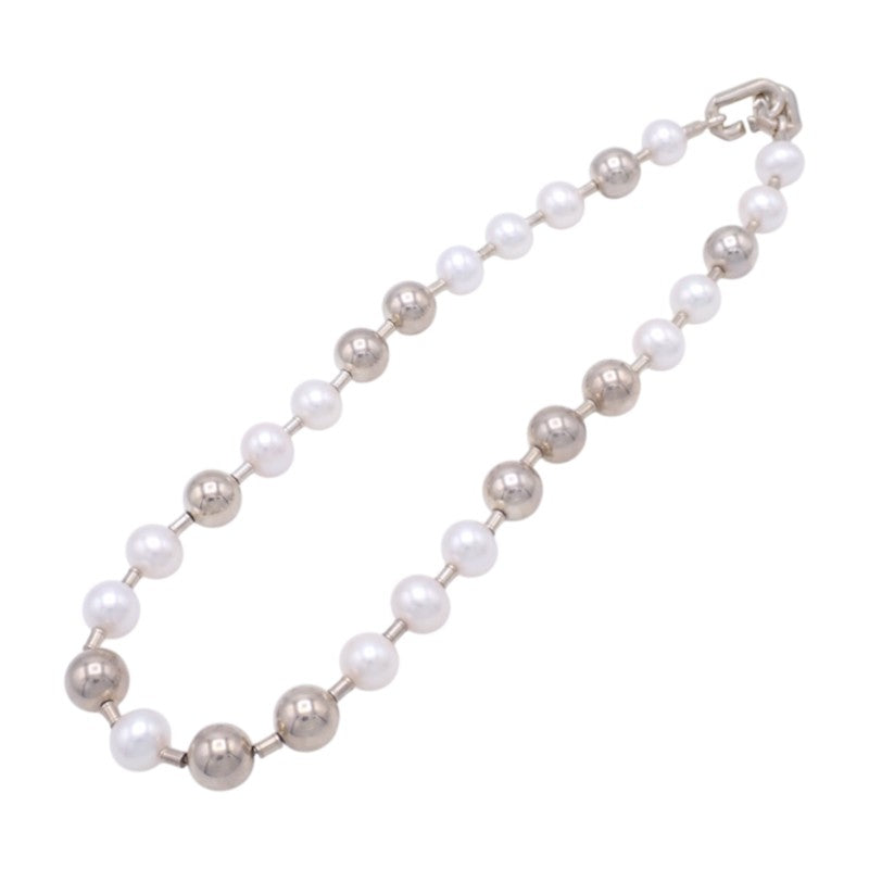 ティファニー TIFFANY&Co. ハードウェアパールボール 64048201 ネックレス シルバー925 シルバー ホワイト フレッシュウォーターパール レディース【中古】【Aランク】