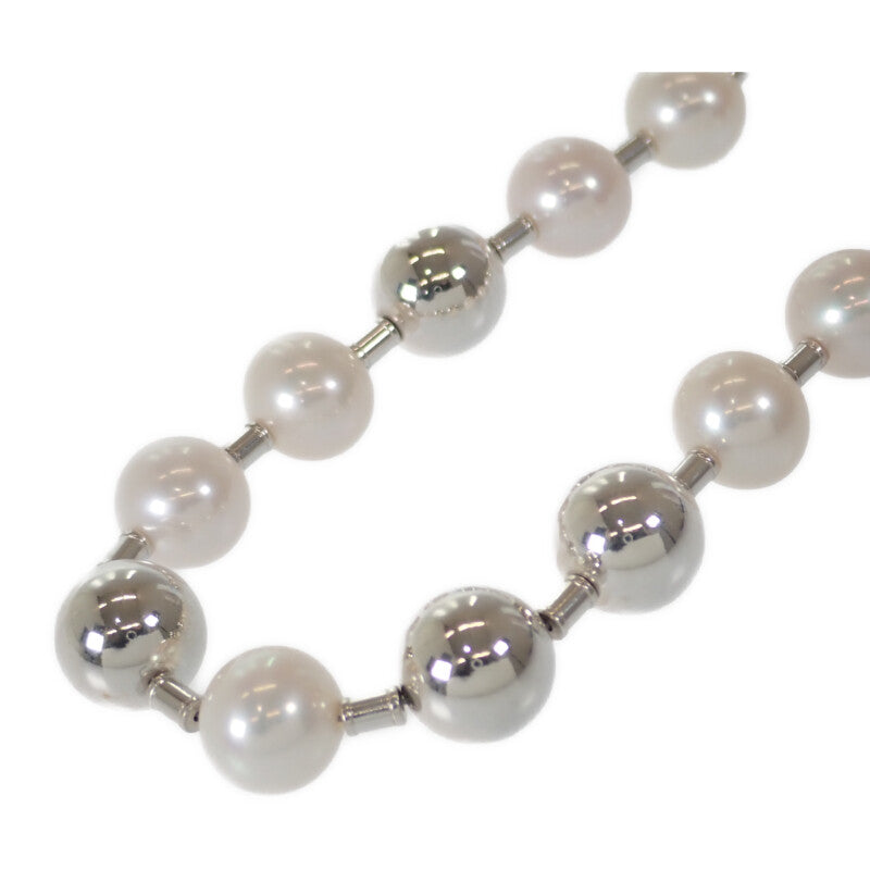 TIFFANY&Co. Hardware Pearl Ball 64048201 Necklace Silver 925 Silver Freshwater Pearl Ladies 【Used】【A rank】