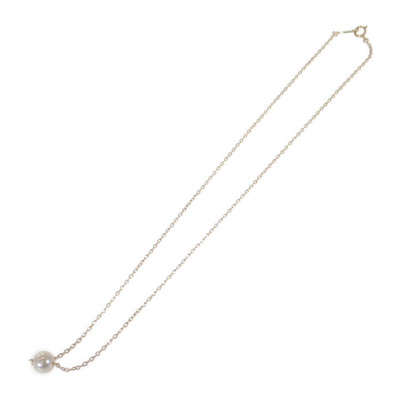 MIKIMOTO 御木本 珍珠項鍊 18K黃金 養殖珍珠 金色 女士 【中古】【A級品】