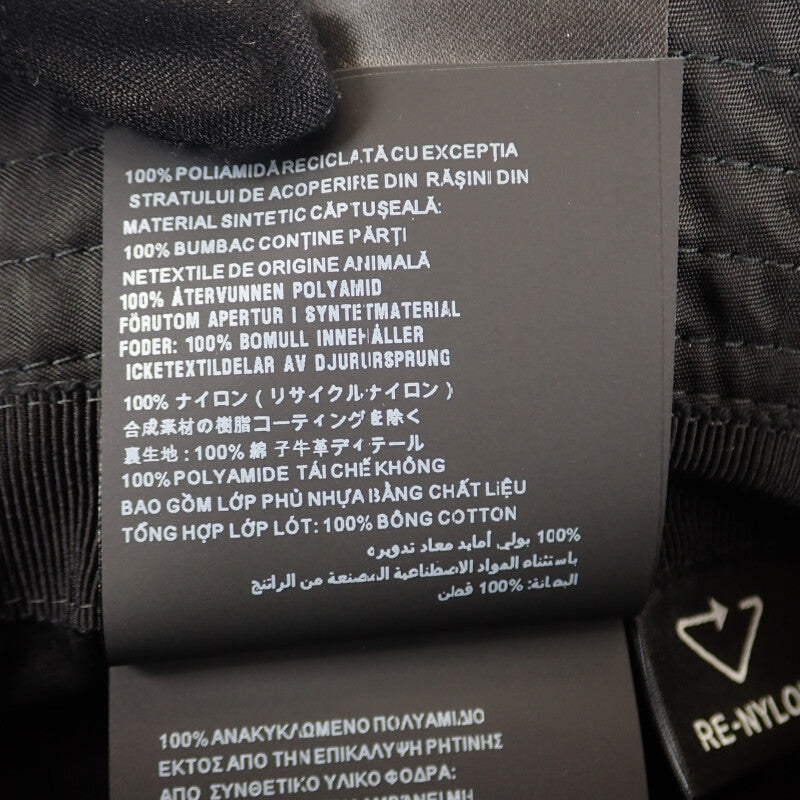 プラダ PRADA Re-Nylon バケットハット M 1HC137_2DMI_F0002 ハット ナイロン ブラック レディース メンズ【中古】【Aランク】