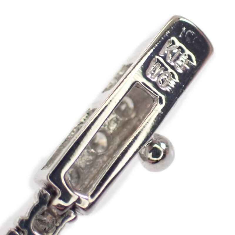 K18WG デザインジュエリー クロスダイヤ ブレスレット K18ホワイトゴールド ダイヤモンド レディース【中古】【Aランク】