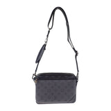 【中古】ルイヴィトン LOUIS VUITTON トリオ・メッセンジャー M69443 ショルダーバッグ モノグラムエクリプス ブラック シルバー金具 メンズ【Aランク】